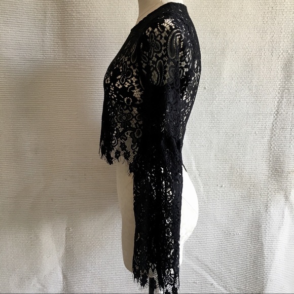 For Love & Lemons !Halloween Queen! Lace Crop Top - Picture 6 of 8